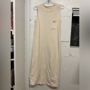 Everlane The Long Weekend MIDI Tank Dress in Cream, xxs